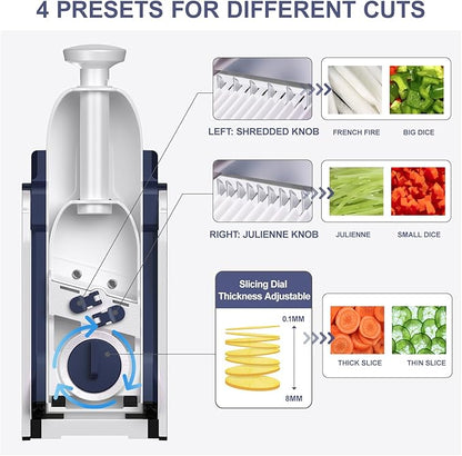 Multi-Function 4-in-1 Vegetable Cutter- Fast, Safe & Perfect Vegetable Cutting in Seconds