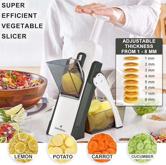Multi-Function 4-in-1 Vegetable Cutter- Fast, Safe & Perfect Vegetable Cutting in Seconds